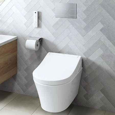 TOTO RG Унитаз 38x58x33.5см., подвесной, безободковый, с сиденьем Washlet RG Lite, цвет: белый глянцевый