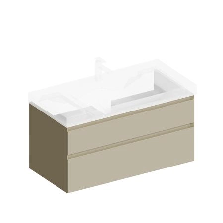 Тумба Kerama Marazzi CUBO КУБО CUB.100.2\LIM подвесная с ящиками 100, лимо матовая