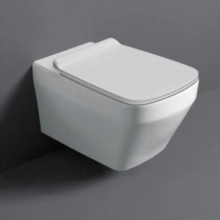 Simas Baden Baden Унитаз подвесной, 56х36см., безободковый, с сиденьем, цвет: белый матовый