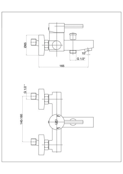 Смеситель для ванны GPD ESPINA MBB70 хром