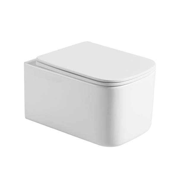 унитаз подвесной Boheme Mane Белый глянец c крышкой 970-SET-W