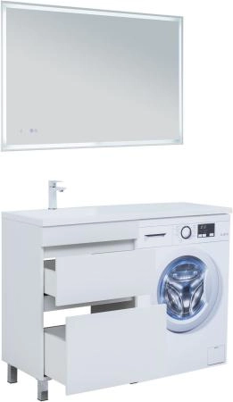 Тумба под раковину Aquanet Вега 58 белый глянец