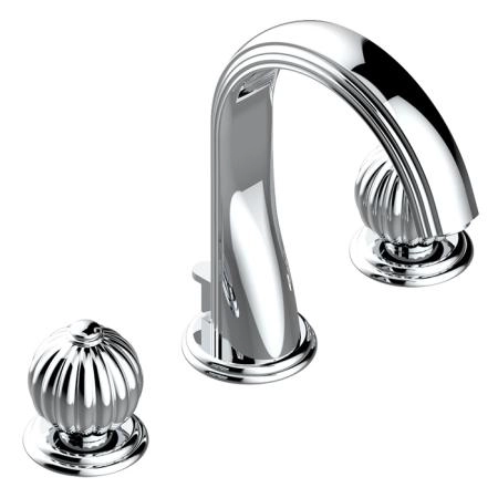 THG  Mandarine metal Смеситель для раковины на 3 отверстия, с донным клапаном, цвет: хром