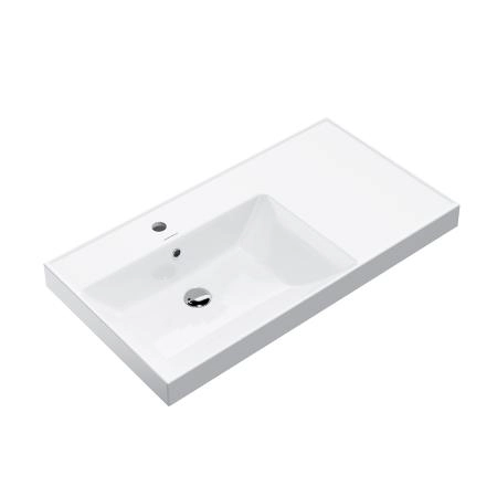 Раковина Kerama Marazzi CUBO КУБО CU.wb.90Lh левая подвесная\мебельная 90, белая глянцевая
