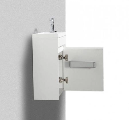 Тумба под раковину Belbagno PIETRA MINI Bianco Lucido Правостороннее подвесная PIETRA MINI-400-1A-SO-BL-R
