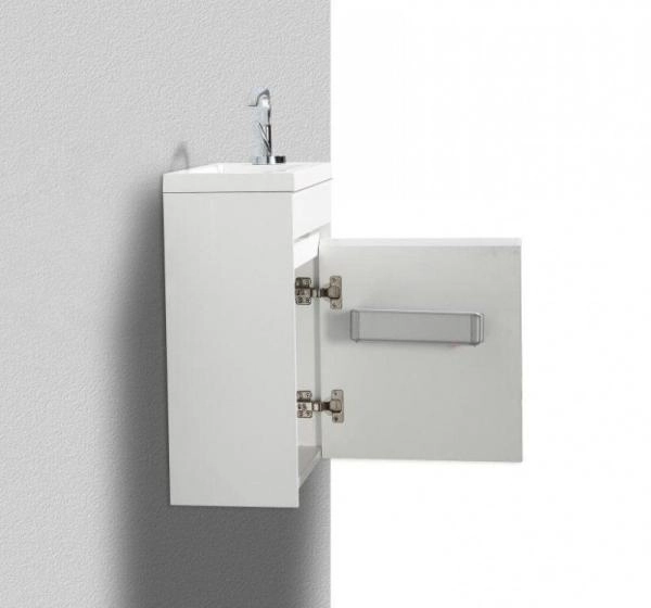 Тумба под раковину Belbagno PIETRA MINI Bianco Lucido Правостороннее подвесная PIETRA MINI-400-1A-SO-BL-R