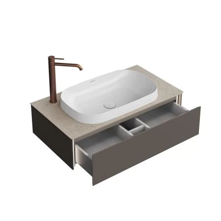 Тумба Kerama Marazzi MAGICA МАДЖИКА MA.90.1\EGR.M подвесная 90, 1 ящик, вечерний серый матовый