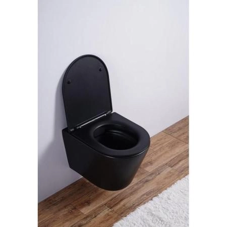 Унитаз Esbano CLAVEL (Matt Black) подвесной безободковый микролифт