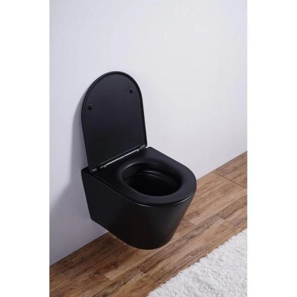 Унитаз Esbano CLAVEL (Matt Black) подвесной безободковый микролифт