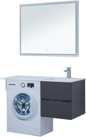 Тумба под раковину Aquanet Алвита 48 серый антрацит