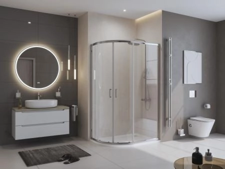 Душевой поддон BelBagno 120x80 искусственный камень белый асимметричный TRAY-MR-UNO-RH-120/80-550-35-W-L-CR