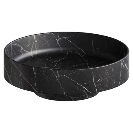 Раковина накладная Boheme SOLE Corian 400*130 Nero Marquina 801-NM