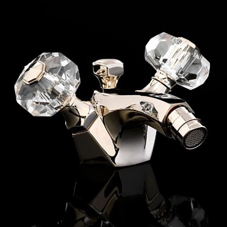 Devon&Devon Excelsior Gemstone Смеситель для биде на 1 отв., донный клапан. Цвет: блестящий никель.
