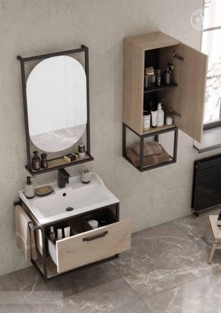 Зеркало AQUATON Лофт Фабрик 50 дуб эндгрейн