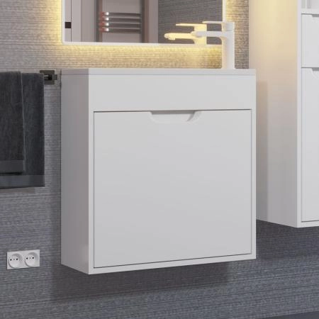 Тумба под раковину для ванной Uperwood Modul 60 см, подвесная, матовая, белая