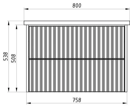 Тумба под раковину  ASB-Woodline Риола 80 подвесная Слоновая кость