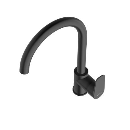 Смеситель VitrA Flow Soft  A4341936EXP с поворотным изливом однорычажный матовый черный латунь