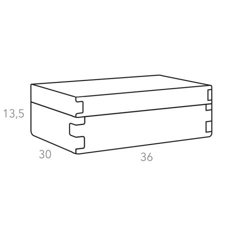ADJ Коробка Snob, 36x30xH13,5 см., цвет: серый/черный