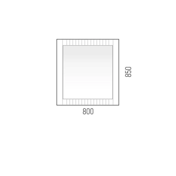 Зеркало Corozo Терра 80, Люкс матовый графит