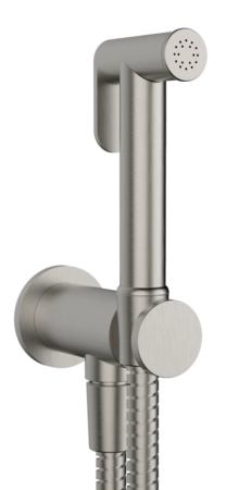 Gessi гигиенический душ, лейка, шланг 1250 мм, шланговое подсоединение -держатель лейки, цвет хром Brushed