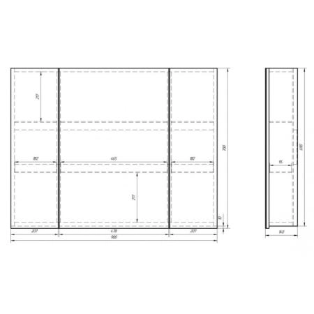 Зеркальный шкаф Dreja Almi 90 99.9012