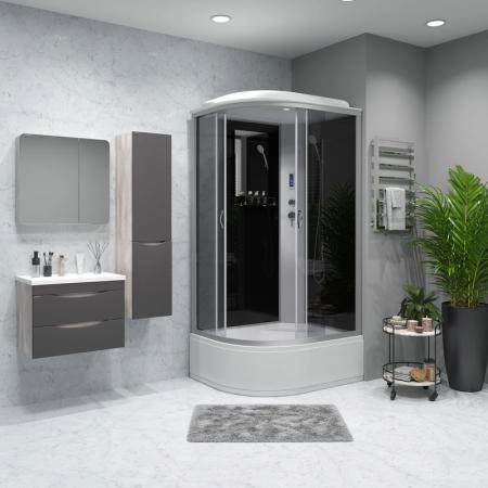 Душевая кабина Niagara NG-2510-14RP 1200х800х2150 высокий поддон 40см стекло тонированное
