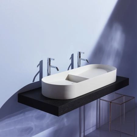Laufen Sonar Раковина двойная 1000x370х130мм без перелива, без отв. под смеситель, цвет: белый