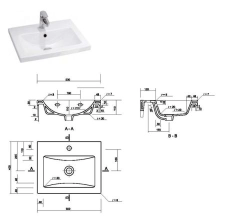 Тумба Corozo Техас 50, Сомо 50 / Фостер 50(раковина отдельно)