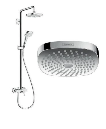 Душевая система Hansgrohe 27258400 Croma Select E 180 2jet Showerpipe с однорычажным смесителем