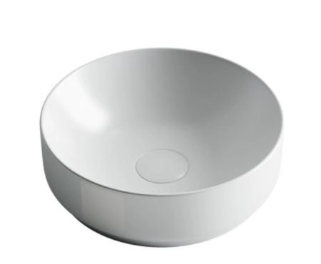 Умывальник чаша накладная круглая (цвет Белый Матовый) Element 355x355x125мм