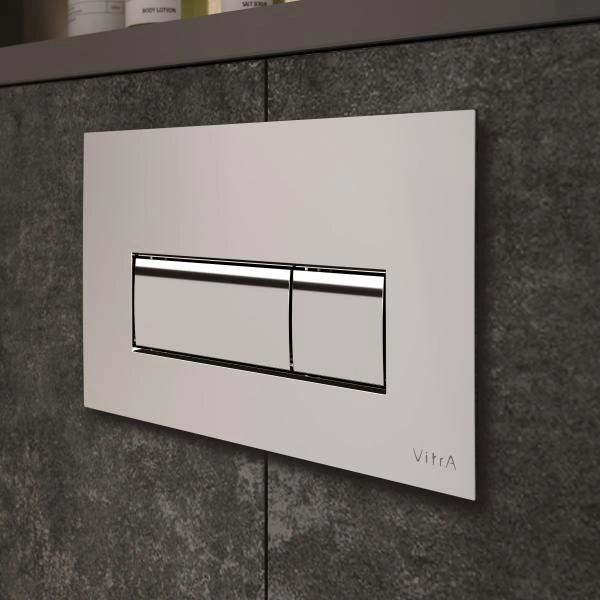 Кнопка смыва для инсталляции VitrA Root Square  740-2380 глянцевая хром двойный смыв