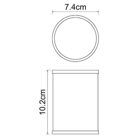 Стакан для зубных щеток Wasserkraft Rossel K-5728