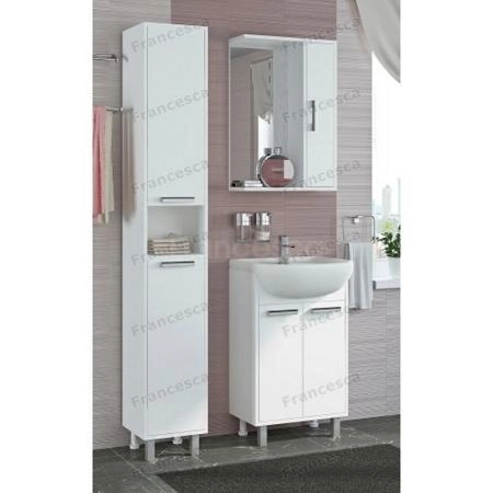 Зеркальный шкаф Francesca Eco 80 белый