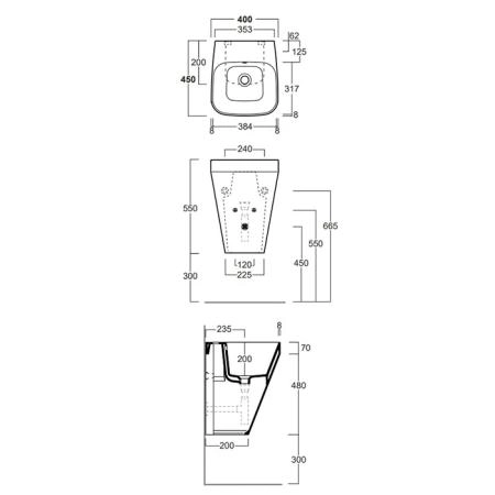 Simas Baden Baden Раковина 40х45х55 см, 1 отв., цвет: белый