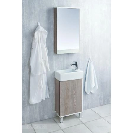 Тумба под раковину Aquaton Эмма 1A221601EAD80 белого/дуб наварра дуб