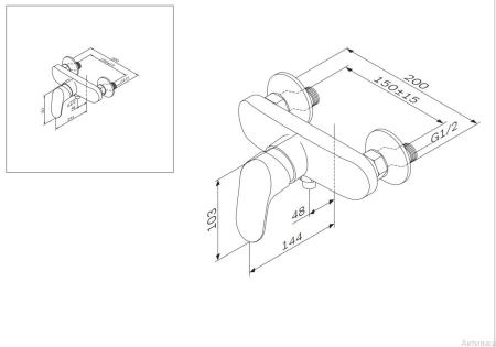 Смеситель для душа Am.Pm Like F8020032 хром