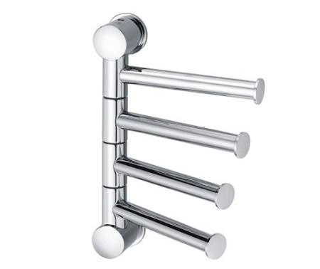 Полотенцедержатель WasserKraft K-1054 4-е рога короткие хром