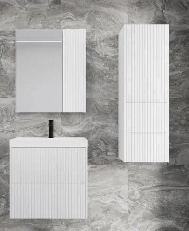 Пенал Style Line Стокгольм 360 см подвесной 2 ящика белый рифленый софт