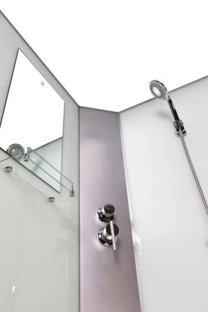 Душевая кабина Niagara NG-1101-14BK 900х900х2000 низкий поддон 13см стекло матовое с полкой