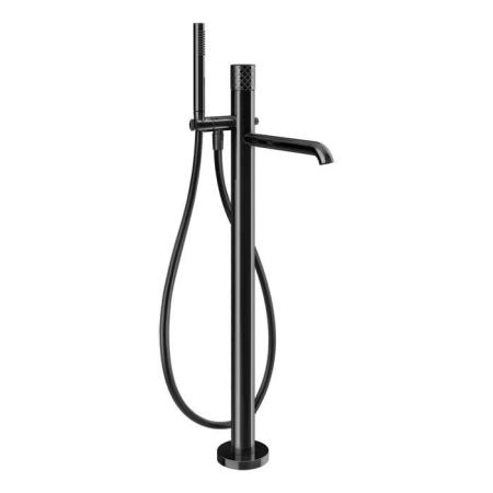Gessi Habito Intreccio Смеситель для ванны, напольный, с ручным душем, цвет: Black Metal PVD