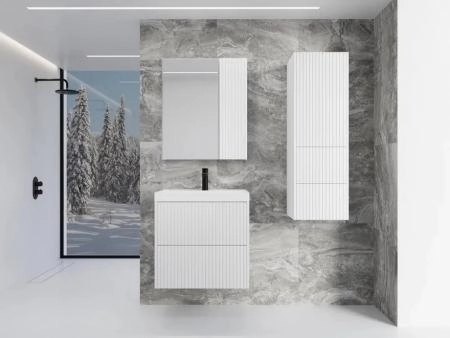 Зеркальный шкаф Style Line Стокгольм70 см белый рифленый софт