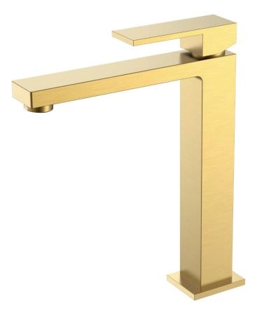 Смеситель для умывальника Boheme высокий Qubic Matt Gold 472-MG