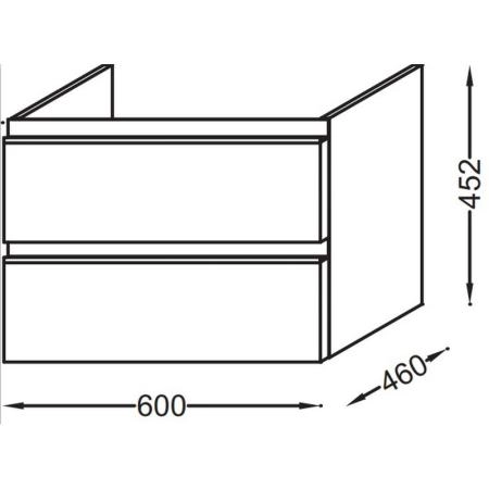 Тумба под раковину Jacob Delafon VOX EB2030-RA-E16 60 см цвет ореховое дерево