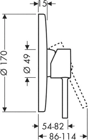 Axor Starck 10616000 Смеситель для душа однорычажный для 01800180