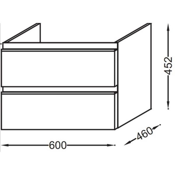 Тумба под раковину Jacob Delafon VOX EB2030-RA-E16 60 см цвет ореховое дерево