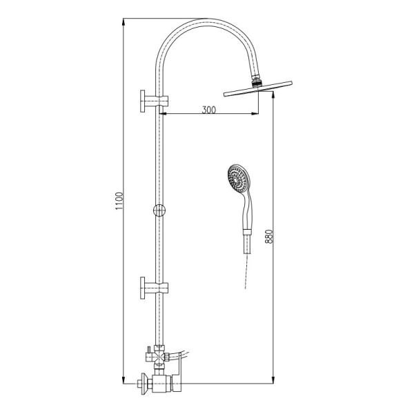 Смеситель Rav Slezak ZAMBEZI ZA082.5/3 для душа, цвет Хром в комплекте