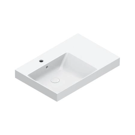Catalano Zero Раковина 75x50см чаша слева, с 1 отв., цвет: белый глянцевый