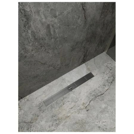 Душевой трап KNOTLOR SDRW0500LBS, линейный матовая сталь