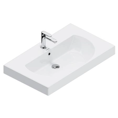 Раковина Kerama Marazzi BUONGIORNO БОНДЖОРНО BG.wb.80 подвесная/мебельная 80, белая глянцевая