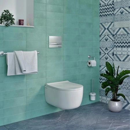 Инсталляция BERGES NOVUM 40254 для скрытого монтажа унитаза кнопка F4 Soft Touch, белая